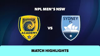 NPL Mens NSW Round 20 Highlights – Central Coast Mariners v Sydney FC [upl. by Weisler704]