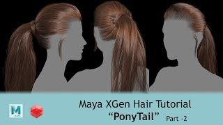 LEO Production Studio  Realistic Ponytail HairStyle with XGen amp Redshift  Part02 [upl. by Fotina]