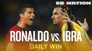 Cristiano Ronaldo vs Zlatan Ibrahimovic in PortugalSweden World Cup qualifying playoff Daily Win [upl. by Kahl349]