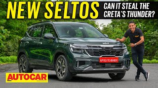 2023 Kia Seltos Facelift review  Small changes add up  First Drive  Autocar India [upl. by Ithaman]