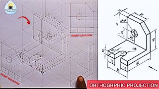 HOW ISOMETRIC PROJECTION IS TRANSFORMED INTO ORTHOGRAPHIC PROJECTION IN BOTH FIRST AND THIRD ANGLE [upl. by Tuttle179]