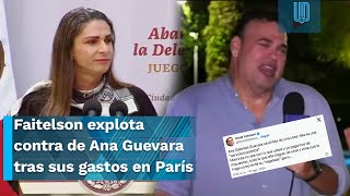 David Faitelson arremetió en contra de Ana Guevara tras sus gastos en París quotEs servidora públicaquot [upl. by Garett]