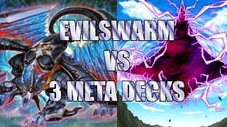 Evilswarm vs 3 Meta Decks new banlist December 2022 YuGiOh [upl. by Joris]