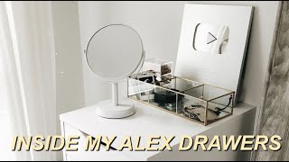 WHATS IN MY IKEA ALEX DRAWERS [upl. by Trebla222]