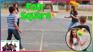 FOUR SQUARE  PLAYGROUND WARS  That YouTub3 Family [upl. by Minier549]