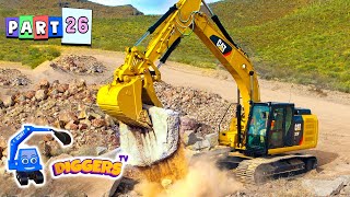 Diggers For Kids 🦺 Huge Diggers amp Dump Trucks Learn Colors Counting And Construction Vehicles [upl. by Yenffit]