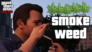 How to Smoke Weed in GTA Online 2024 [upl. by Adialeda]