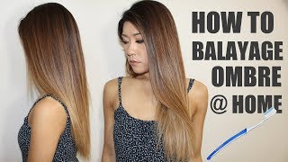 DIY EASY BALAYAGE OMBRE AT HOME WITH A TOOTHBRUSH [upl. by Nivat]