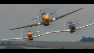 P51 Mustang flypasts  AMAZING SOUND [upl. by Darnall938]