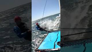 Hobie 14 Pitchpole w Jakey  Jervis Bay Australia sailing hobie catsailing hobiecat [upl. by Eiramit]