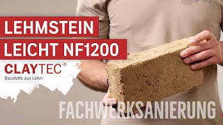 ⁠CLAYTEC Anwendungsvideo Fachwerksanierung Lehmstein NF1200 leicht [upl. by Ahsetan676]