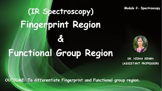 FINGERPRINT REGION amp FUNCTIONAL GROUP REGION IR SPECTROSCOPY By Dr Nisha Singh [upl. by Kalvin878]