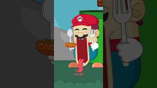 Mario Eats Hot Dog From Princess Peach funnycartoon memeanimation mario superprincesspeach [upl. by Aicelf]