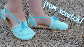 How To Make DIY Espadrilles From Scratch  Jute Crochet amp Leather Soles [upl. by Rosen]