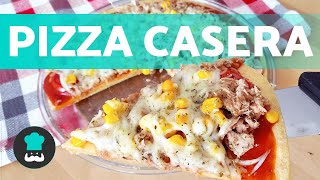 PIZZA casera en MICROONDAS sin levadura 🍕 ¡Lista en 10 minutos [upl. by Jonny390]