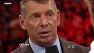 WWE Raw 101011  Vince McMahon Fired Triple H  New Manager John Laurinaitis HDTV [upl. by Cord619]