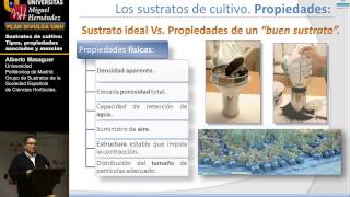 SUSTRATOS DE CULTIVO Tipos propiedades asociadas y mezclas [upl. by Annaihr]