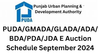 PUDA E Auction September 2024  GMADA GLADA ADA BDA JDA PDA E Auction 2024 Haryana Property Experts [upl. by Blainey]