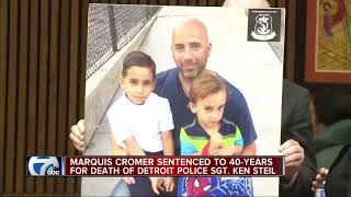 Marquis Cromer sentenced to 40 years for death of Detroit Police Sgt Ken Steil [upl. by Ydnak]