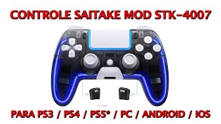 Review Controle Saitake Modelo STK4007 para PS3PS4PS5PCAndroidIOS [upl. by Autum888]