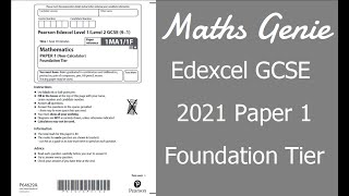 Edexcel GCSE Maths November 2021 Paper 1 Foundation Exam Paper Walkthrough [upl. by Hassett436]