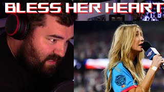 Singer reaction to Ingrid Andress  National Anthem at MLB Homerun Derby 2024 [upl. by Housum]