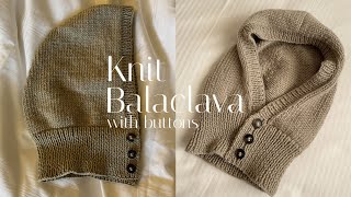 대바늘 단추 바라클라바 함께 만들어요 Knit balaclava with buttons tutorial [upl. by Eednahs994]