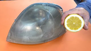 Genius Idea Clean Your Headlights in 10 Minutes Using Lemon [upl. by Linnie]