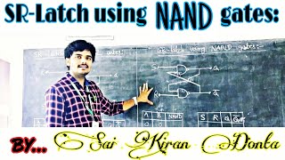 SRLatch using NAND gates  Flipflops  Telugu  BSc 6th Semester [upl. by Nihi]