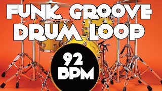 Drum Track  Groove Funk Beat  92 BPM [upl. by Garfield]