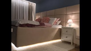 Bett selber bauen Europaletten Schlafzimmer Master Bedroom [upl. by Martella]