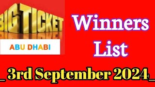 Big Ticket Abudhabi Winners List 3rd September 2024bigticket bigticketwinnerslist [upl. by Rento]