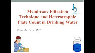 Membrane Filtration Technique and HPC in Drinking Water Water Bacteriology Part 2 [upl. by Mide]