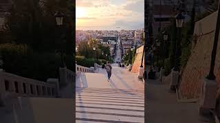 Ηλιοβασίλεμα στην Πατρα Patra Greece greece travel sea sunset sun steps views view stairs [upl. by Alliehs]