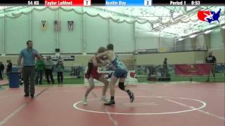 Taylor LaMont vs Austin Day at 2013 ASICS FILA Cadet Nationals  GR [upl. by Uehttam]