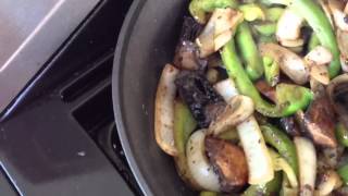 Caramelized saute Portobella Mushrooms Green Peppers Sweet Onions [upl. by Ntsyrk]