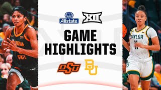 Oklahoma State at No 21 Baylor  Big 12 Womens Basketball Highlights  March 3 2024 [upl. by Allistir975]