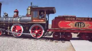 Golden Spike National Historic Site  2 locomotives seen in action [upl. by Laniger672]