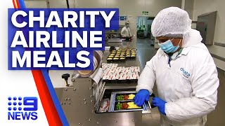 Airline meals donated to charities across Australia  9 News Australia [upl. by Shepard]