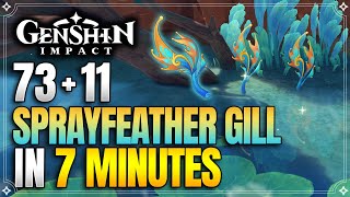 Sprayfeather Gill Locations  Fast and Efficient Route  Mualani Ascension Materials【Genshin Impact】 [upl. by Servetnick]