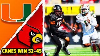 Miami Hurricanes Win THRILLING GAME OF THE YEAR vs Louisville  Cam Ward CANT BE STOPPED [upl. by Otreblif206]