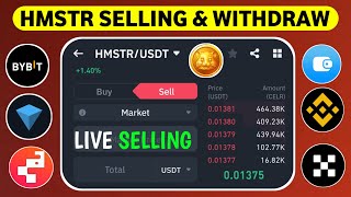 Hamster Kombat Selling amp Withdraw Process  Hamster Binance Bybit Selling amp Withdrawal Process 🤑 [upl. by Jasmine]