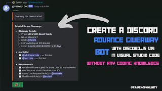 Advance Giveaway Bot in DiscordJS v14 [upl. by Omland888]