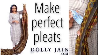 How to make PERFECT saree PLEATS  how to pre pleat your palla  quick hack tips for pleating [upl. by Miarzim]