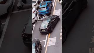 Experienced driver should do Parking tesla teslamodel3 driving [upl. by Nede947]