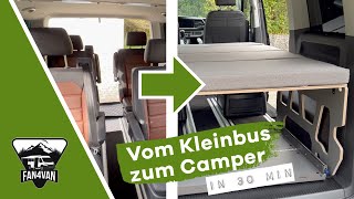 Vom Van zum Camper  Ausbau in 30 Minuten [upl. by Lrac335]