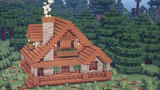 Minecraft  How to Build a Cozy Spruce Cabin  Taiga Biome  READ DESCRIPTION [upl. by Achilles826]