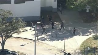 Fusillade dans un lycée en Floride au moins 17 morts le tireur interpellé [upl. by Henarat]