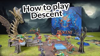 How to play the board game Descent Legends of the dark [upl. by Arenat]