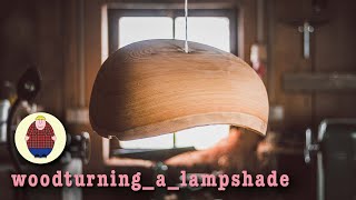 woodturning lampshade from start to finish  natural edge bowl lampenschirm drechseln [upl. by Giustina]